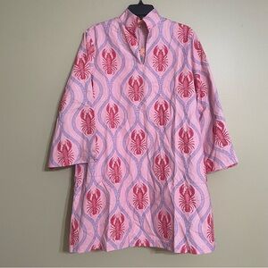 Solelia Faye Dress checkered lobster print Size XL NWT